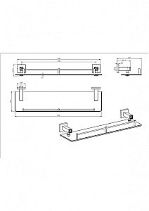 Полка CeramaLux Venezia 88611-1 хром купить в интернет-магазине сантехники Sanbest