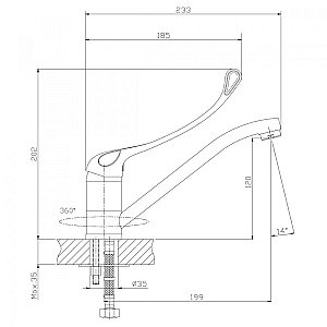 Смеситель для кухни Rossinka Y Y35-25 купить в интернет-магазине сантехники Sanbest
