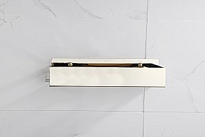 Полка с двумя крючками Boheme Q GOLD 10965-G золото купить в интернет-магазине сантехники Sanbest