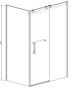 Душевой уголок Azario Vancouver 120х100 стекло прозрачное/профиль хром правый купить в интернет-магазине Sanbest