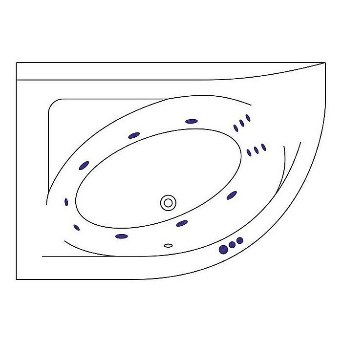 Ванна акриловая EXCELLENT Aquarella SMART WAEX.ARL17.SMART.BR 170x110 белая с гидромассажем купить в интернет-магазине Sanbest