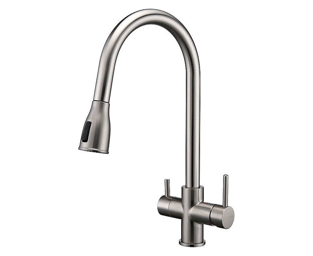 Смеситель для кухни Paulmark Lange La214212-BS брашированная сталь купить в интернет-магазине сантехники Sanbest