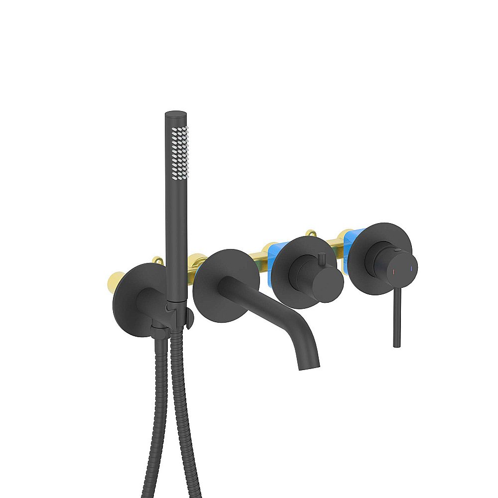 Смеситель для ванны Aquatek Европа AQ1344MB черный матовый купить в интернет-магазине сантехники Sanbest