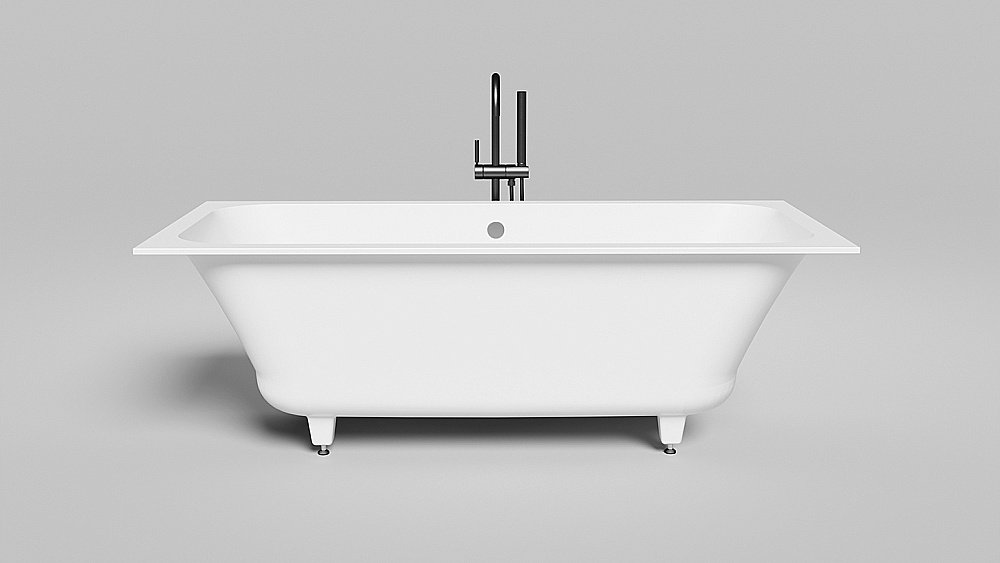Ванна Salini Orlanda AXIS S-Stone 170x75 103223M белая матовая купить в интернет-магазине Sanbest