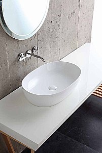 Раковина накладная Azzurra Elegance 60 ECI60 bi*0 белая купить в интернет-магазине Sanbest