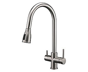 Смеситель для кухни Paulmark Lange La214212-BS брашированная сталь купить в интернет-магазине сантехники Sanbest