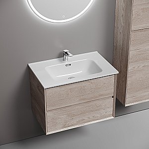 Тумба с раковиной Sancos Marmi 2.0 70 MR2.070EG дуб галифакс натуральный для ванной в интернет-магазине Sanbest