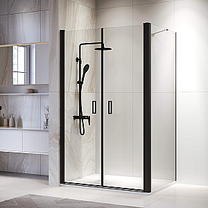 Душевой уголок RGW Passage PA-144B (PA-104B + Z-050-2B + O-204B) 060814467-14 60x70 стекло прозрачное/профиль черный купить в интернет-магазине Sanbest