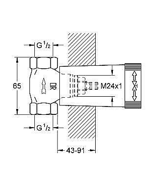 Скрытая вентильная головка Grohe 29032 000 купить в интернет-магазине сантехники Sanbest