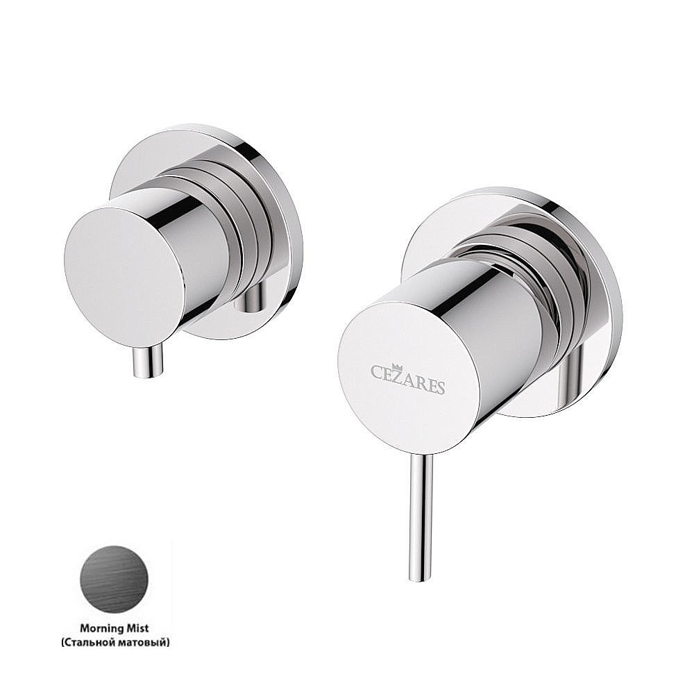 Смеситель для душа Cezares LEAF-VDIM3-L-MM Стальной матовый купить в интернет-магазине сантехники Sanbest