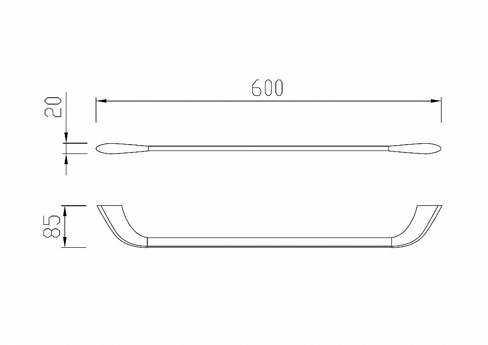 Полотенцедержатель Abber NORD AA1552B 60 черный матовый купить в интернет-магазине сантехники Sanbest