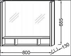 Зеркало с подсветкой Jacob Delafon TERRACE EB1181-NF 80 в ванную от интернет-магазине сантехники Sanbest