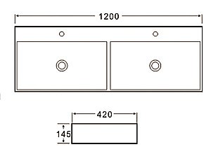 Раковина SantiLine 120 SL-2114 белая купить в интернет-магазине Sanbest