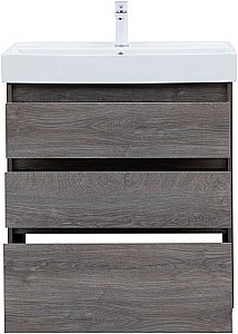 Тумба с раковиной Aquanet Nova Lite 302473 75 дуб рошелье для ванной в интернет-магазине Sanbest