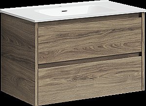 Тумба с раковиной Sancos Libra LB80ECH дуб чарльстон для ванной в интернет-магазине Sanbest