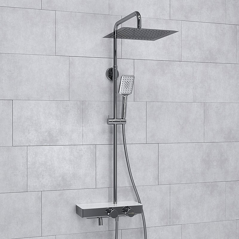 Душевая система WasserKraft Aller SET2641 Thermo хром купить в интернет-магазине сантехники Sanbest