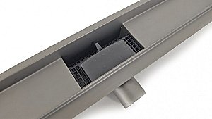 Душевой лоток Esbano Meta 70 M-RAIN-70GM ESTRMETRAIN70GM оружейная сталь купить в интернет-магазине Sanbest