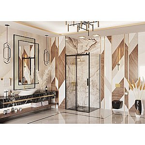 Душевой уголок Ambassador Benefit HB 19021202HB-110HB 130х110 стекло прозрачное/профиль черный купить в интернет-магазине Sanbest