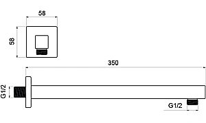 Держатель верхнего душа Aquatek AQ2175MB черный матовый купить в интернет-магазине сантехники Sanbest