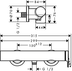 Смеситель для душа Hansgrohe Vivenis 75620700 белый матовый купить в интернет-магазине сантехники Sanbest