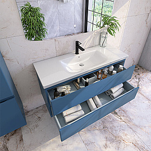 Тумба с раковиной Caprigo Forte 120 два ящика, цвет на выбор/эмаль для ванной в интернет-магазине Sanbest