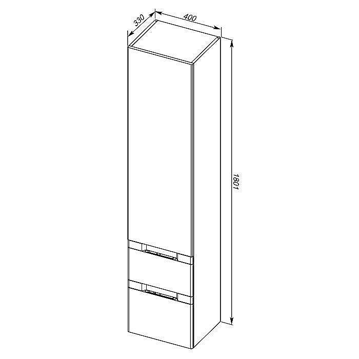 Пенал Aquanet Виго 40 сине-серый для ванной в интернет-магазине сантехники Sanbest