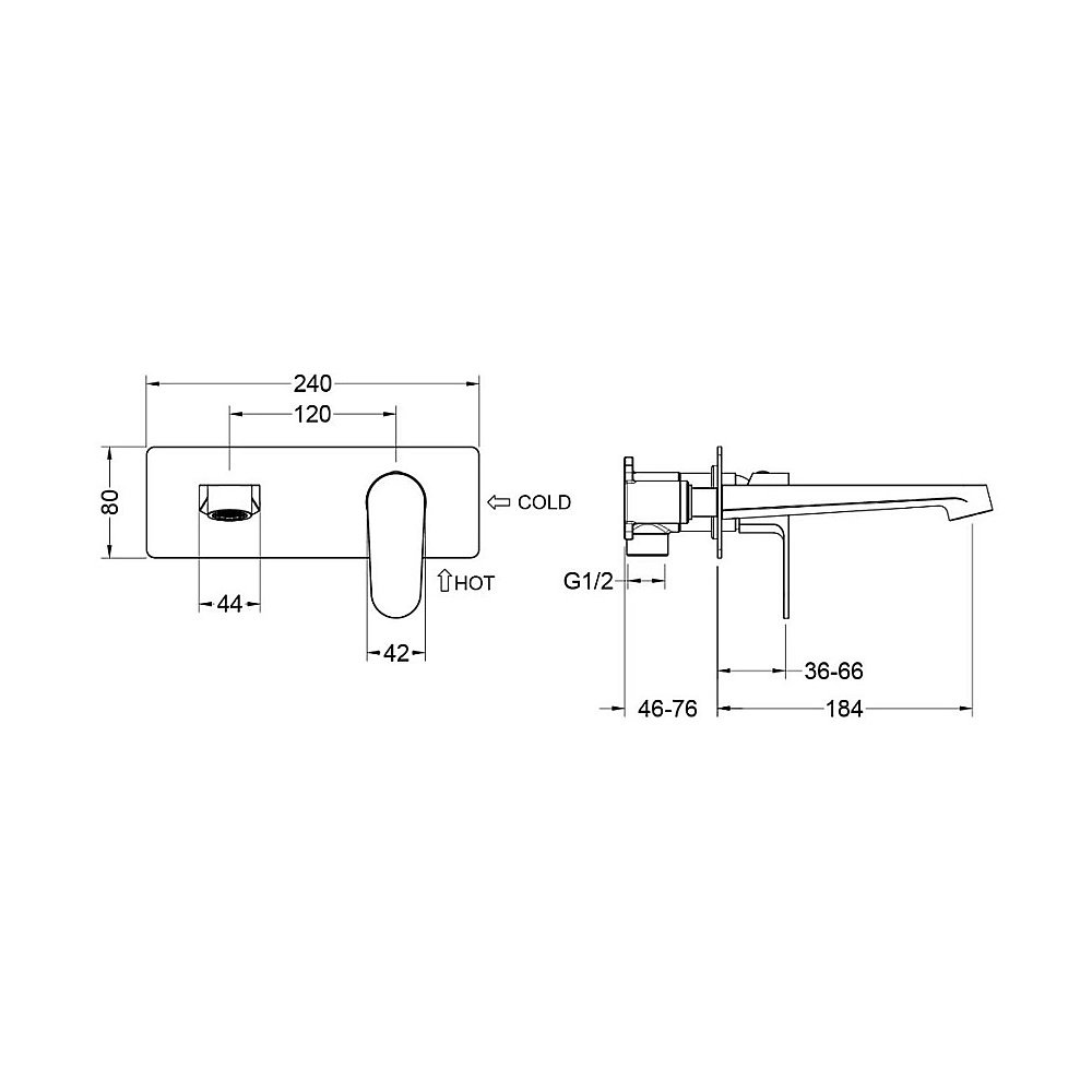 Смеситель для раковины Aquatek Оберон AQ1213MB черный матовый купить в интернет-магазине сантехники Sanbest