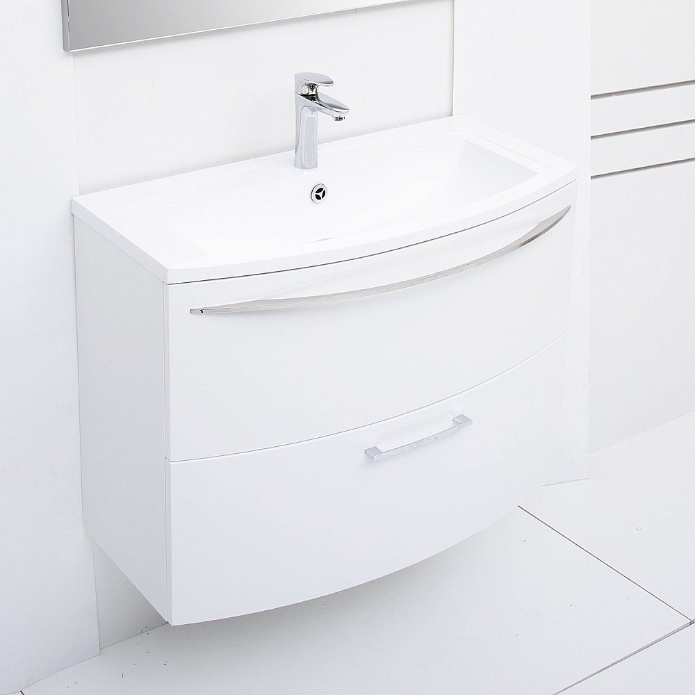 Тумба с раковиной De Aqua Лонг 167099 90 для ванной в интернет-магазине Sanbest