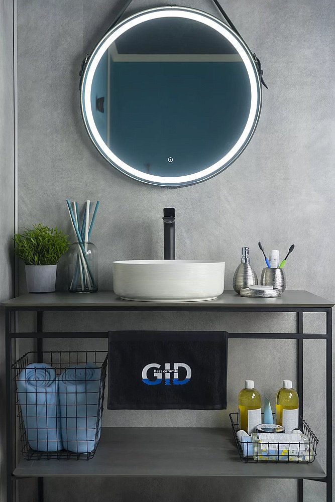 Раковина накладная Gid 36 D1357h028 53329 кремовая, белая купить в интернет-магазине Sanbest