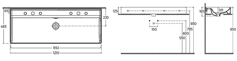 Раковина ISVEA Vea 121 10VAS5121I белая купить в интернет-магазине Sanbest