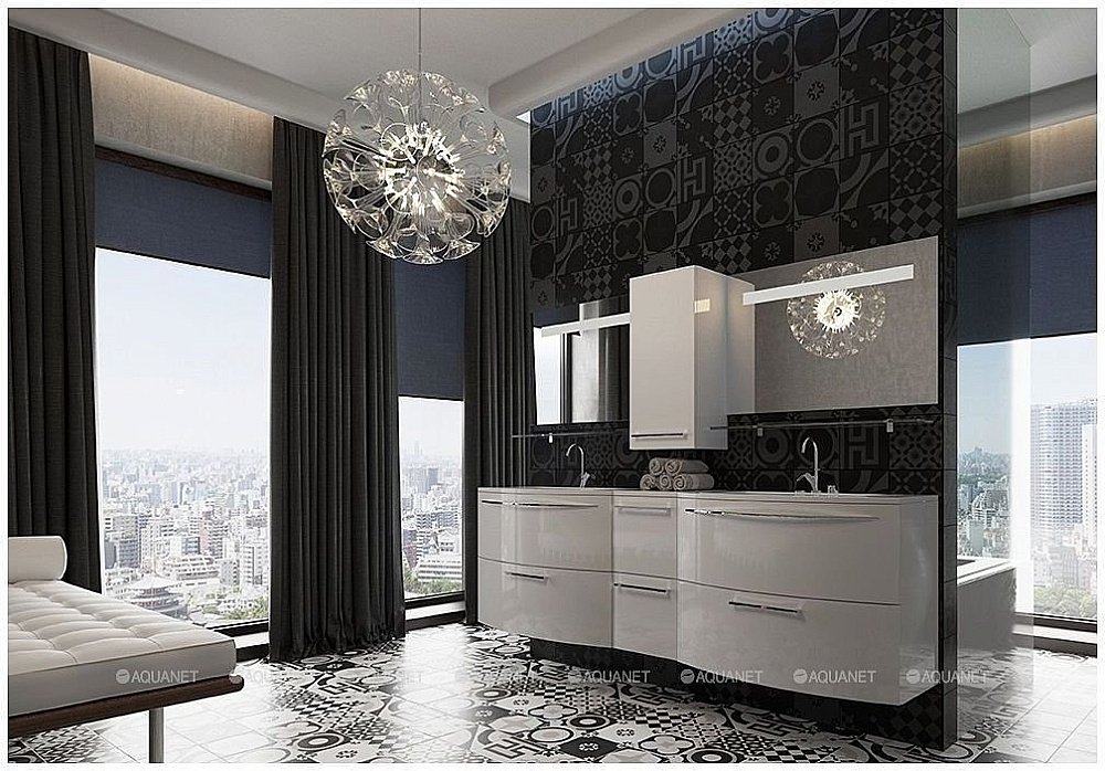 Шкаф навесной De Aqua Тока 4 35 белый для ванной в интернет-магазине сантехники Sanbest