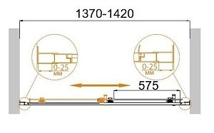 Душевая дверь Cezares MOLVENO-BF-1 140 купить в интернет-магазине Sanbest