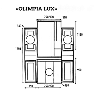 Зеркало со шкафом Misty Olimpia Lux 75 в ванную от интернет-магазине сантехники Sanbest