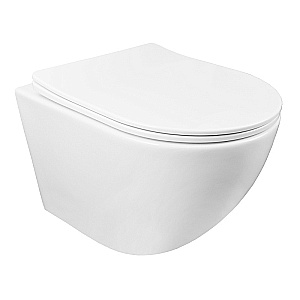 Унитаз подвесной Azario Grado AZ-0046 SP белый, безободковый, с крышкой микролифт купить в интернет-магазине Sanbest