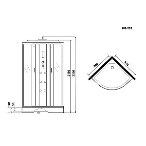 Душевая кабина Niagara Ultra NG-301-01 90х90 купить в интернет-магазине Sanbest