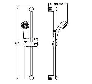 Душевой гарнитур VIDIMA SEVA JET BA188AA купить в интернет-магазине сантехники Sanbest