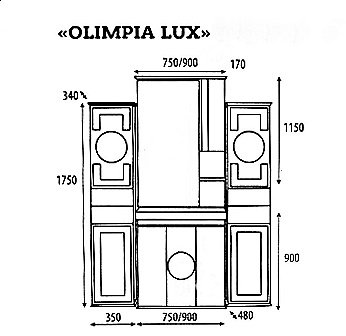 Зеркало со шкафом Misty Olimpia Lux 75 в ванную от интернет-магазине сантехники Sanbest