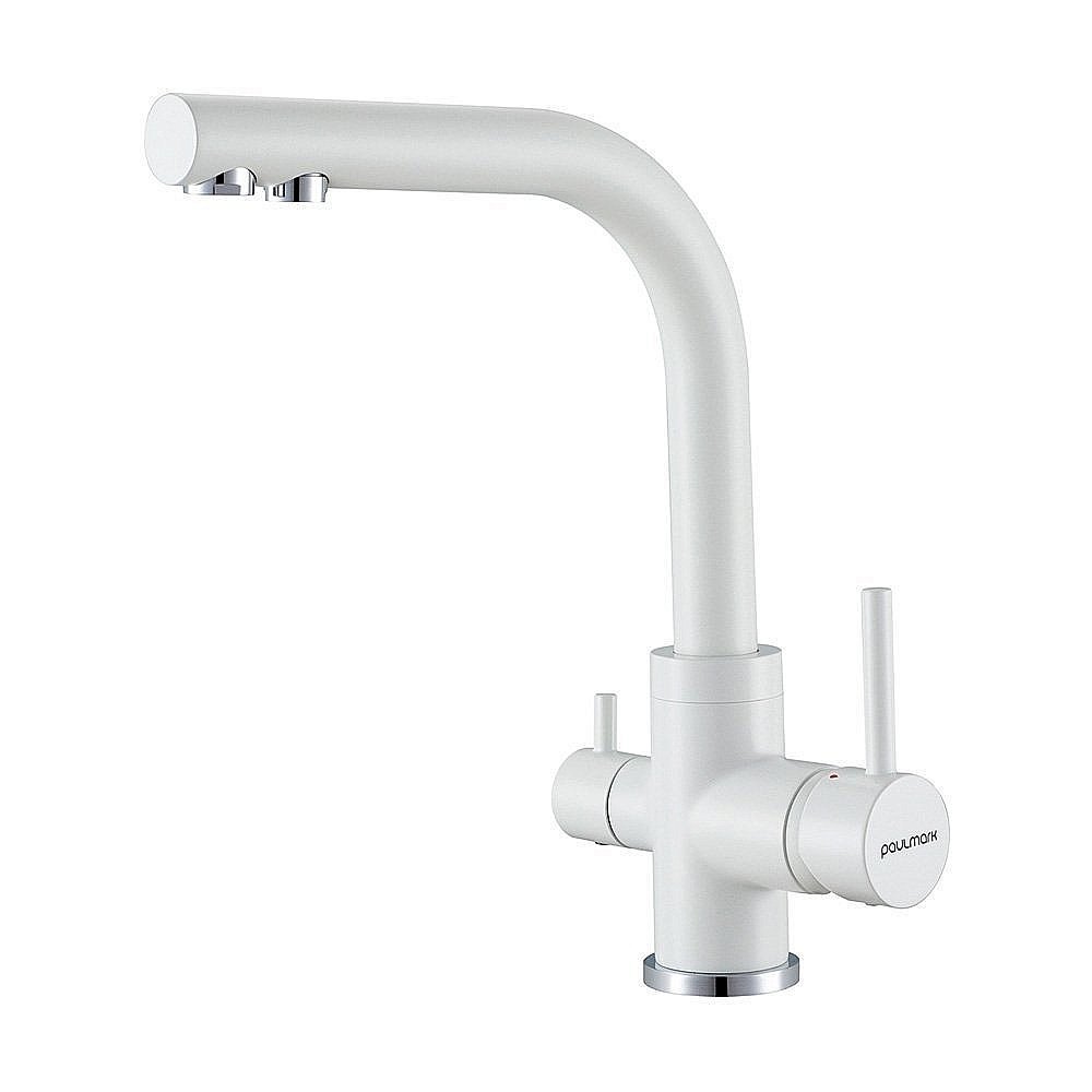 Смеситель для кухни Paulmark Essen Es213011-WH  белый матовый купить в интернет-магазине сантехники Sanbest