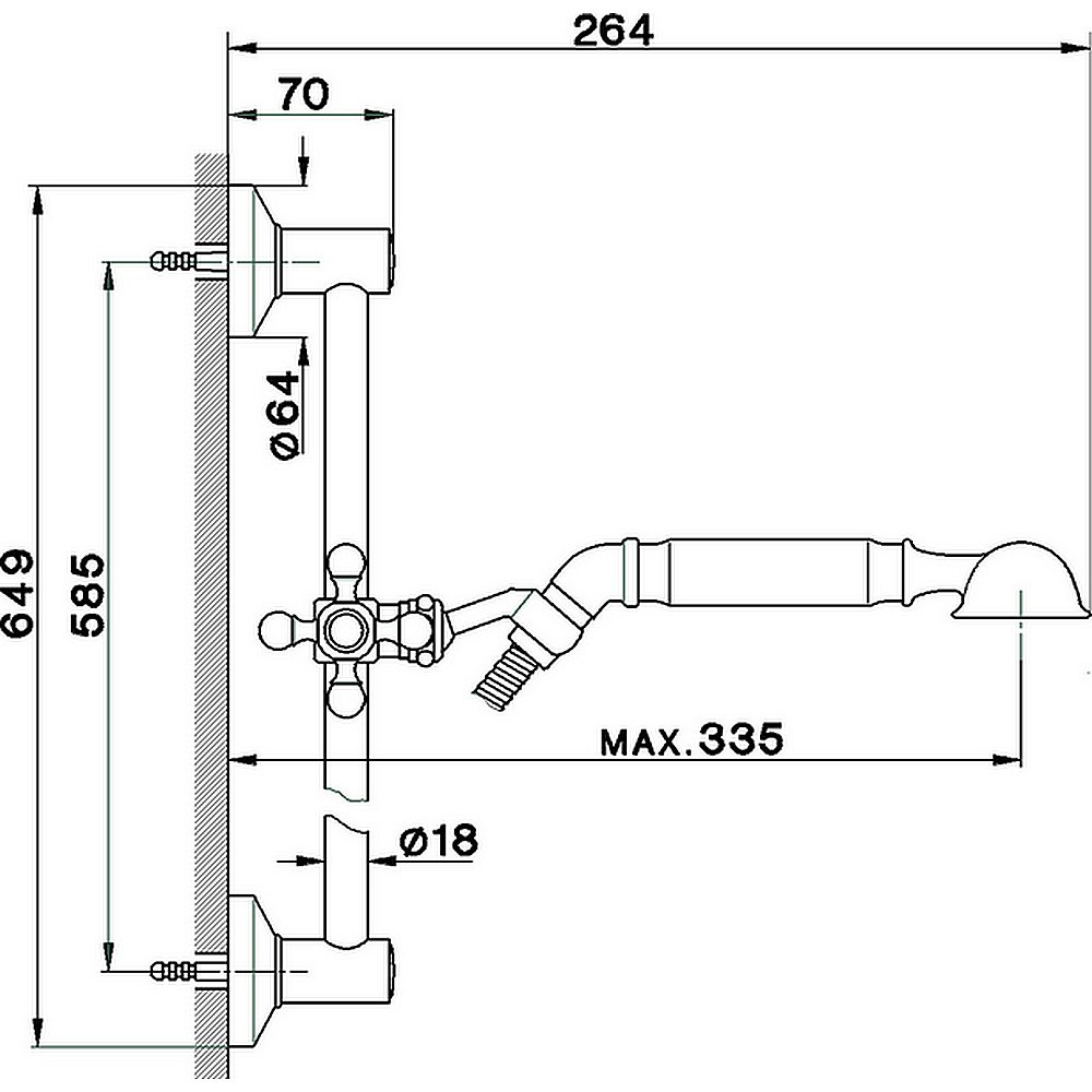 Душевой гарнитур Cisal SHOWER AR00311224 золото купить в интернет-магазине сантехники Sanbest