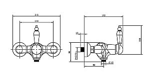 Смеситель для душа Boheme Provance Ripresa 364 купить в интернет-магазине сантехники Sanbest