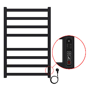 Полотенцесушитель электрический Azario PALERMO П8 500х800 AZ83858B черный купить в интернет-магазине сантехники Sanbest