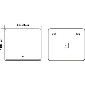 Зеркало Mixline Альдо 545878 80 в ванную от интернет-магазине сантехники Sanbest