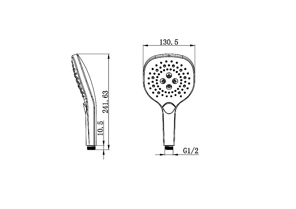 Душевая лейка WONZON & WOGHAND, Хром (WW-981358-CR) купить в интернет-магазине сантехники Sanbest