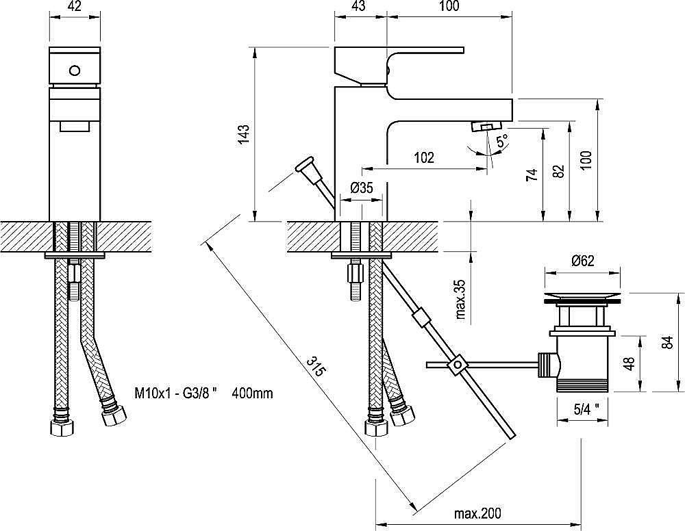 Смеситель для раковины Ravak Chrome CR 011.00 купить в интернет-магазине сантехники Sanbest