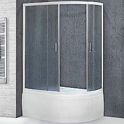 Душевой уголок Royal Bath RB8120BK-C-L 120х80 матовый левый купить в интернет-магазине сантехники Sanbest