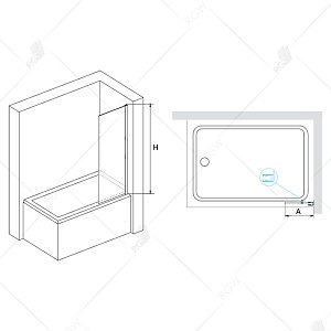 Шторка для ванны RGW SC-056 40х150 купить в интернет-магазине Sanbest