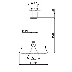 Верхний душ Cisal Shower DS01328024 купить в интернет-магазине сантехники Sanbest