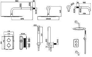 Душевая система Allen Brau Priority 5.31014-BN купить в интернет-магазине сантехники Sanbest