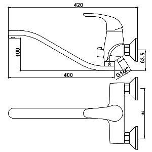 Смеситель для ванны Kaiser Safira 15055 купить в интернет-магазине сантехники Sanbest