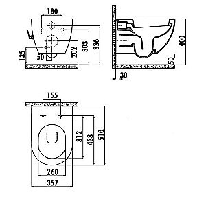 Унитаз подвесной с функцией биде CREAVIT FREE FE320-34CB00E белый купить в интернет-магазине Sanbest